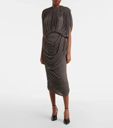 Magda Butrym Draped jersey midi skirt | Thumbnail 3