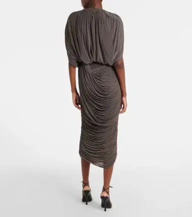 Magda Butrym Draped jersey midi skirt | Thumbnail 5