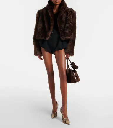 Magda Butrym Cropped shearling jacket | Thumbnail 3 Magda Butrym Cropped shearling jacket | Thumbnail 3