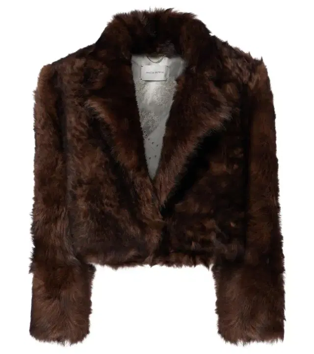 Cropped shearling jacket