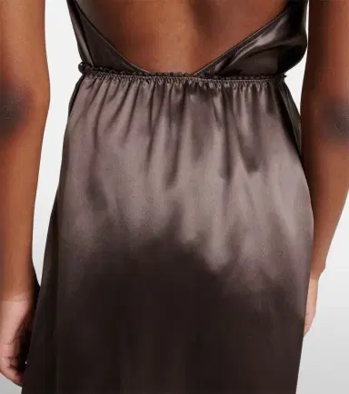 Magda Butrym Lace-trimmed silk satin slip skirt | Thumbnail 3