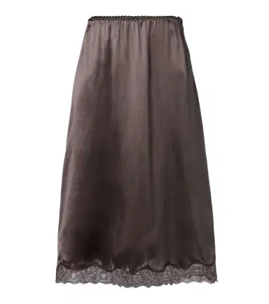 Magda Butrym Lace-trimmed silk satin slip skirt | Thumbnail 1