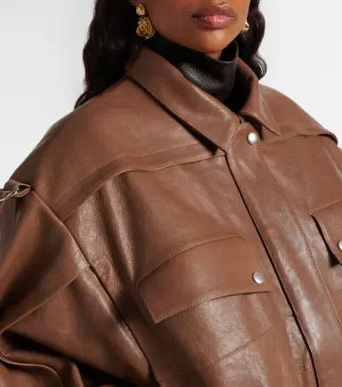 Magda Butrym Belted oversized leather jacket | Thumbnail 3 Magda Butrym Belted oversized leather jacket | Thumbnail 3