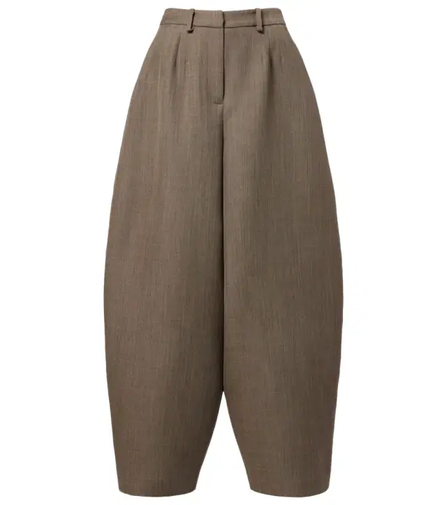 Wool barrel-leg pants