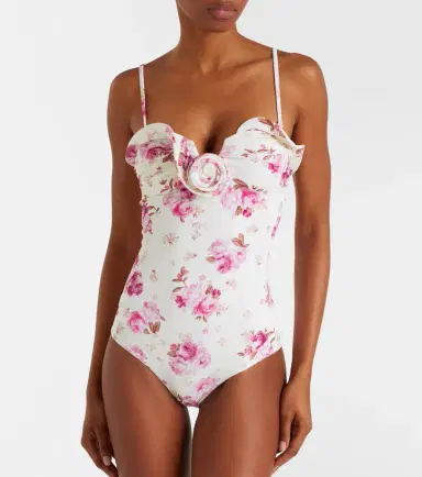 Magda Butrym Floral ruched swimsuit | Thumbnail 2