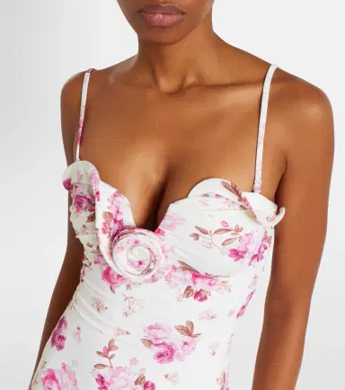 Magda Butrym Floral ruched swimsuit | Thumbnail 3