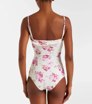 Magda Butrym Floral ruched swimsuit | Thumbnail 4