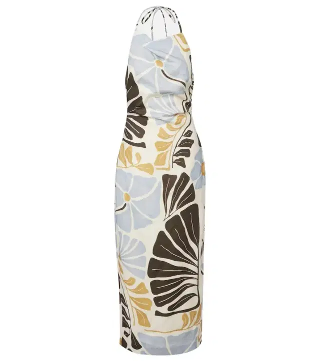 Lola floral linen midi dress