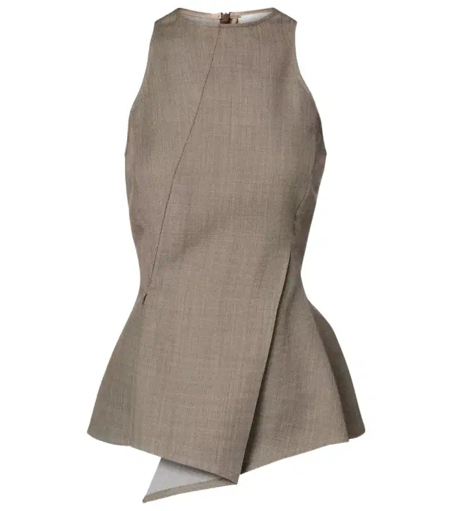 Magda Butrym Asymmetric peplum wool top