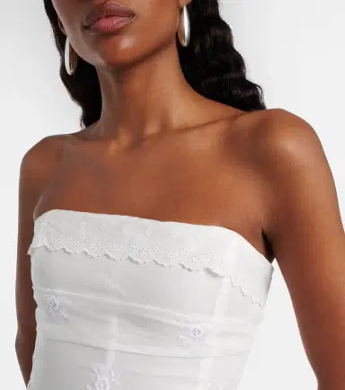 Magda Butrym Scalloped cotton-blend bandeau top | Thumbnail 2