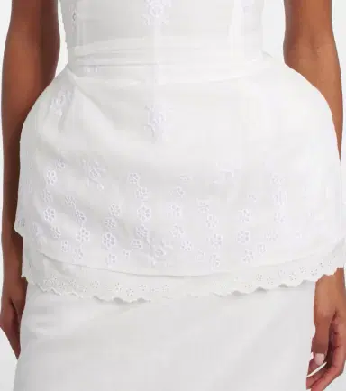 Magda Butrym Scalloped cotton-blend bandeau top | Thumbnail 4