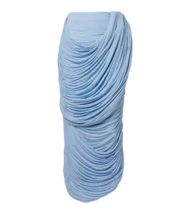 Magda Butrym Draped ruched jersey midi skirt | Thumbnail 1