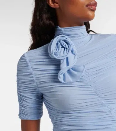 Magda Butrym Floral-appliqué ruched top | Thumbnail 5