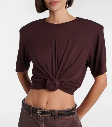 Magda Butrym Floral-appliqué jersey T-shirt | Thumbnail 5