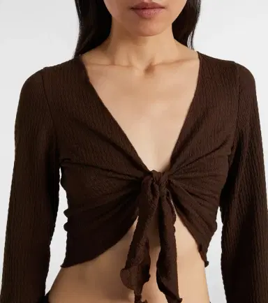 Jade Swim Dania sheer crop top | Thumbnail 4