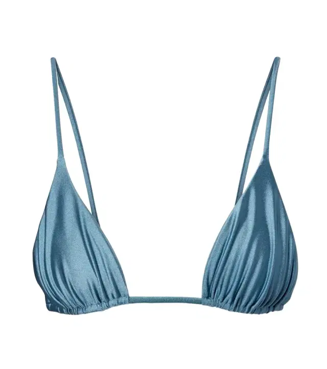 Via metallic-effect bikini top