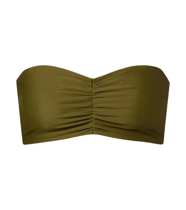 Ava ruched bandeau bikini top
