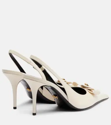 Versace Gianni Ribbon 85 leather slingback pumps | Thumbnail 2