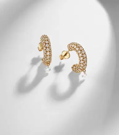 Persée Persée Helios 18kt gold hoop earrings with diamonds | Thumbnail 5 Persée Persée Helios 18kt gold hoop earrings with diamonds | Thumbnail 5