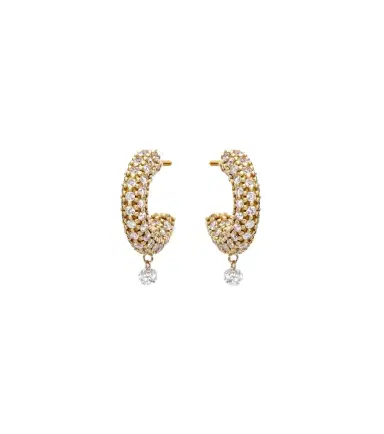 Persée Persée Helios 18kt gold hoop earrings with diamonds | Thumbnail 1 Persée Persée Helios 18kt gold hoop earrings with diamonds | Thumbnail 1