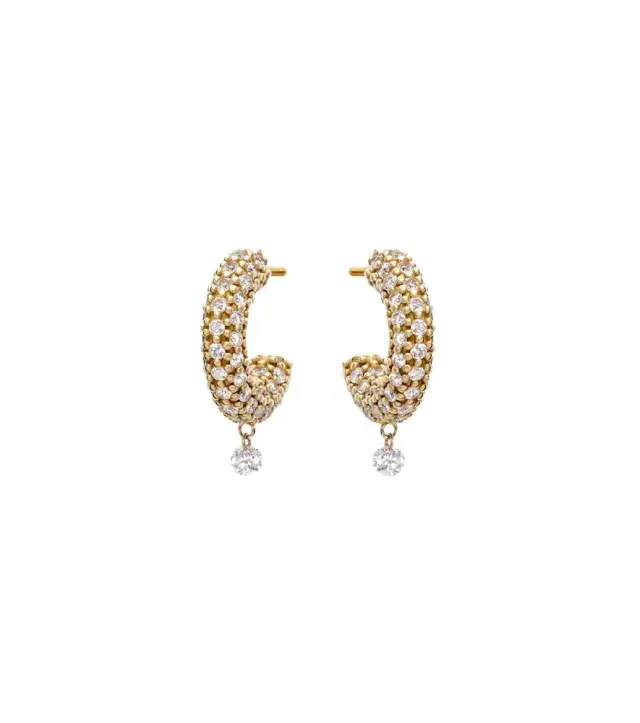 Persee Persée Helios 18kt gold hoop earrings with diamonds