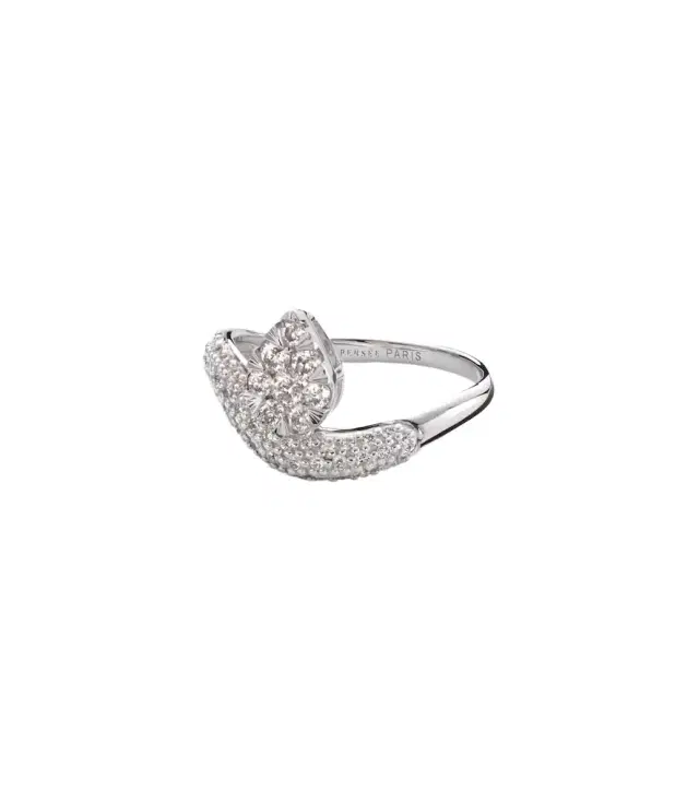 Persee Persée Wave Alliance 18kt white gold ring with diamonds
