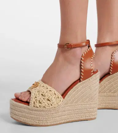 Versace Medusa espadrille wedge sandals | Thumbnail 6