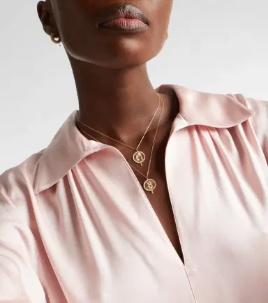 Persee Persée Lucky Charm Horseshoe 18kt gold necklace with diamonds | Thumbnail 5