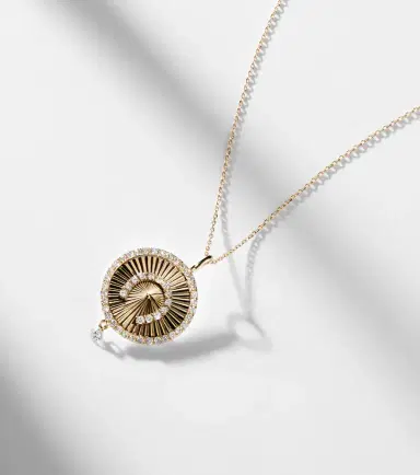 Persee Persée Lucky Charm Horseshoe 18kt gold necklace with diamonds | Thumbnail 6