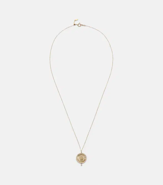 Persée Lucky Charm Horseshoe 18kt gold necklace with diamonds