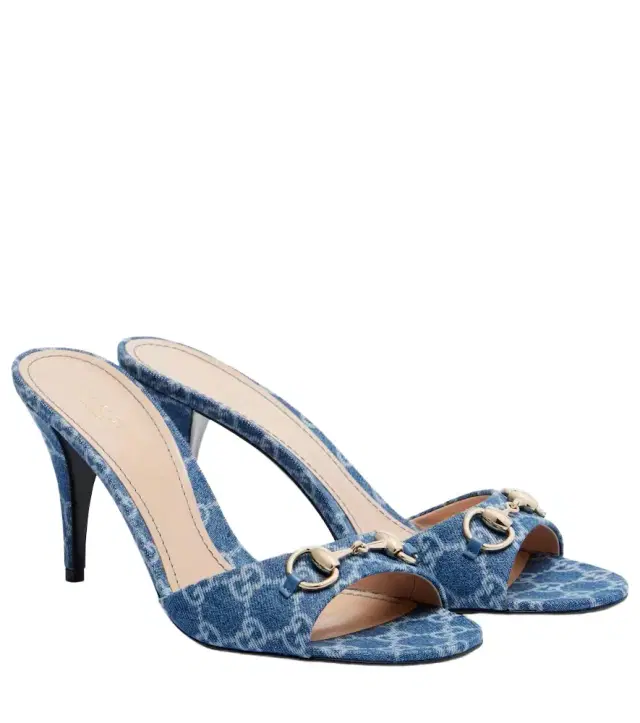 Gucci Horsebit GG denim mules