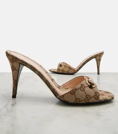 Gucci Erin Horsebit GG Canvas mules | Thumbnail 3