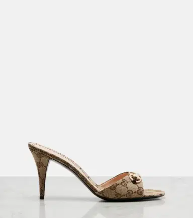 Gucci Erin Horsebit GG Canvas mules | Thumbnail 4