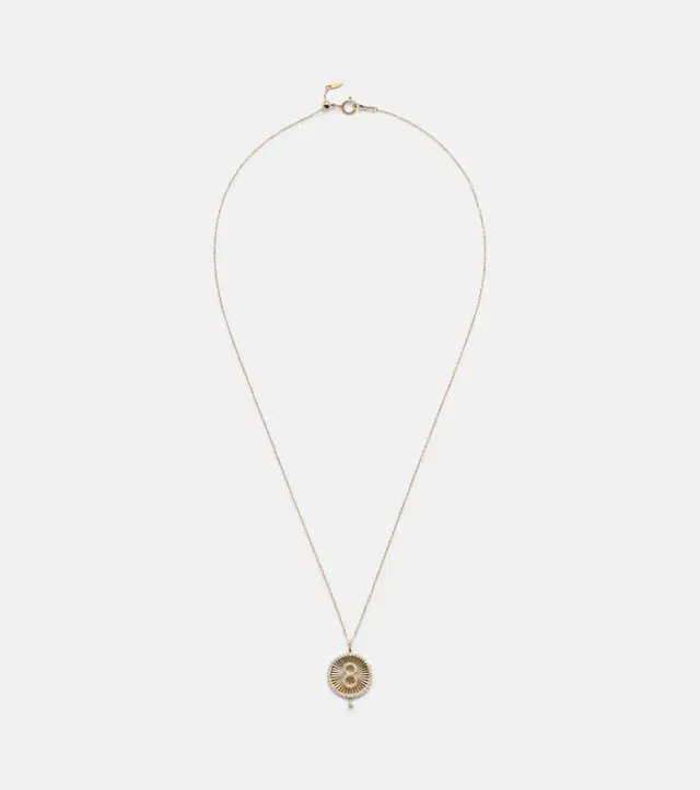 Persee Persée Lucky Charm Eight 18kt gold necklace with diamonds