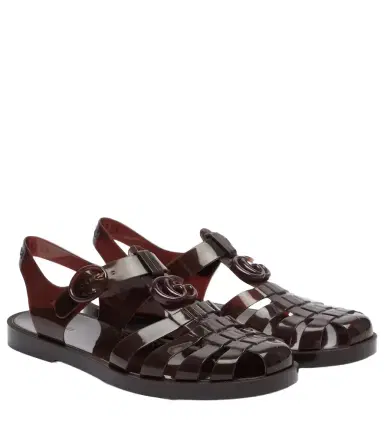 Gucci Glossy Double G fisherman sandals | Thumbnail 1