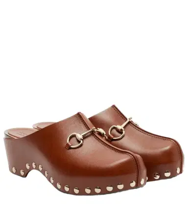 Gucci Horsebit studded leather platform clogs | Thumbnail 1