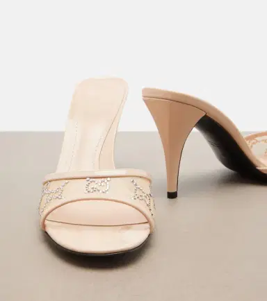 Gucci Erin GG embellished leather-trimmed mules | Thumbnail 2 Gucci Erin GG embellished leather-trimmed mules | Thumbnail 2