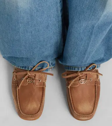 Gucci GG leather boat shoes | Thumbnail 6