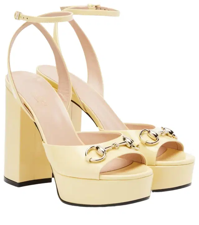 Horsebit 85 leather platform sandals