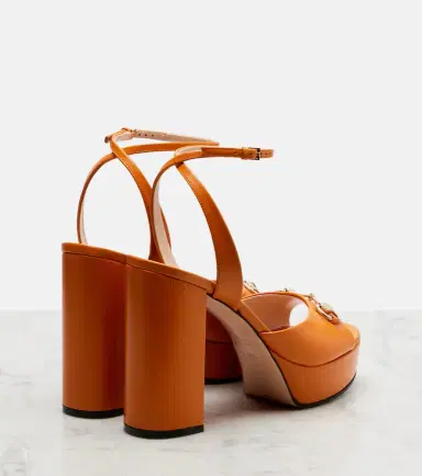 Gucci Horsebit leather platform sandals | Thumbnail 3