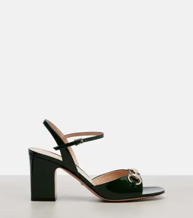 Gucci Lady Horsebit 75 patent leather sandals | Thumbnail 3 Gucci Lady Horsebit 75 patent leather sandals | Thumbnail 3