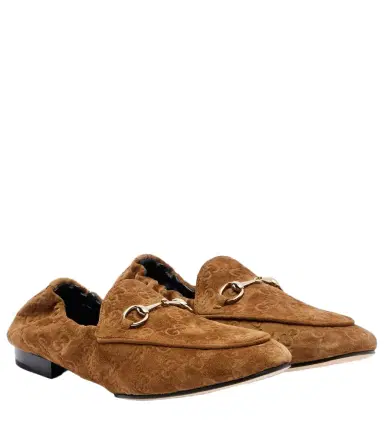 Gucci Jordaan Doria suede loafers | Thumbnail 1