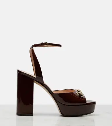 Gucci Lady Horsebit 85 patent leather sandals | Thumbnail 2 Gucci Lady Horsebit 85 patent leather sandals | Thumbnail 2