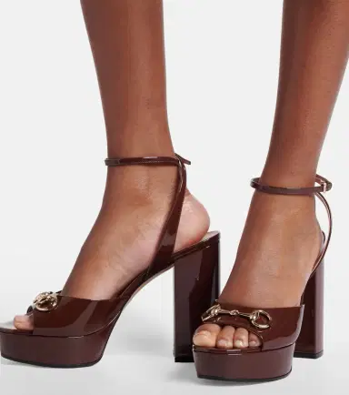 Gucci Lady Horsebit 85 patent leather sandals | Thumbnail 5 Gucci Lady Horsebit 85 patent leather sandals | Thumbnail 5