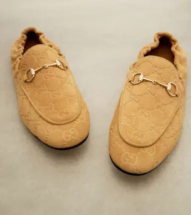 Gucci Horsebit GG suede loafers | Thumbnail 2