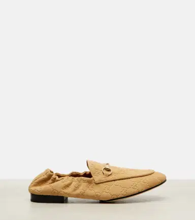 Gucci Horsebit GG suede loafers | Thumbnail 3