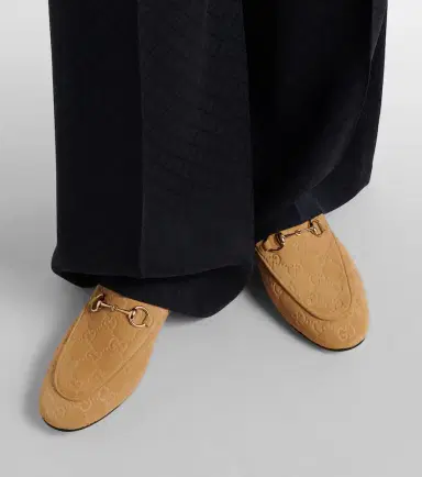 Gucci Horsebit GG suede loafers | Thumbnail 5