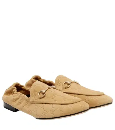 Gucci Horsebit GG suede loafers | Thumbnail 1