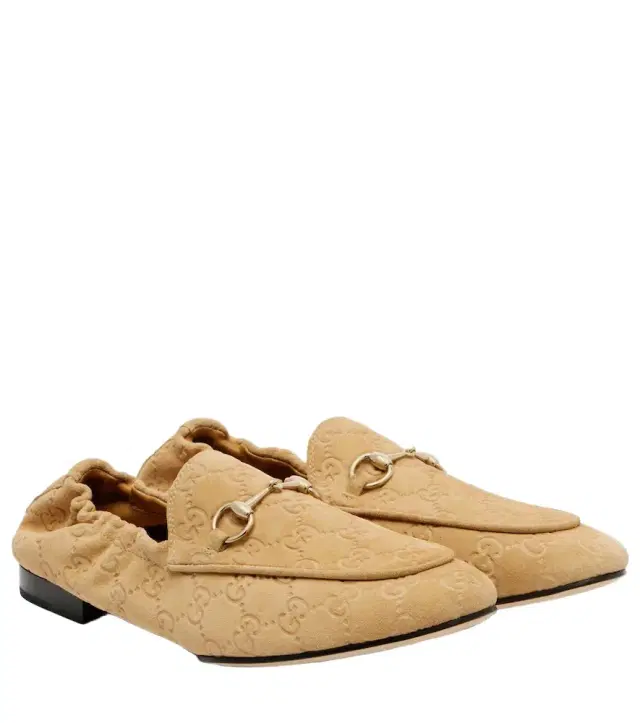 Gucci Horsebit GG suede loafers