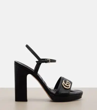 Gucci New Marmont GG leather sandals | Thumbnail 2 Gucci New Marmont GG leather sandals | Thumbnail 2